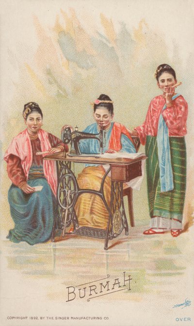 Machine à coudre, Birmanie - American School